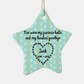 Persoonlijke kerstversiering van de Dog Memorial Keramisch Ornament (Rechts)