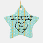 Persoonlijke kerstversiering van de Dog Memorial Keramisch Ornament (Voorkant)