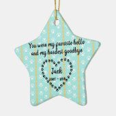 Persoonlijke kerstversiering van de Dog Memorial Keramisch Ornament (Links)