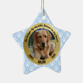 Persoonlijke kerstversiering van de Dog Memorial Keramisch Ornament (Rechts)