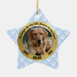 Persoonlijke kerstversiering van de Dog Memorial Keramisch Ornament