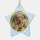 Persoonlijke kerstversiering van de Dog Memorial Keramisch Ornament (Links)