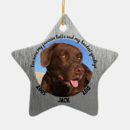 Persoonlijke kerstversiering van de Dog Memorial Keramisch Ornament