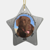 Persoonlijke kerstversiering van de Dog Memorial Keramisch Ornament (Links)