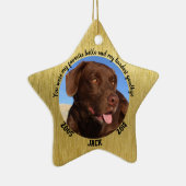 Persoonlijke kerstversiering van de Dog Memorial Keramisch Ornament (Rechts)