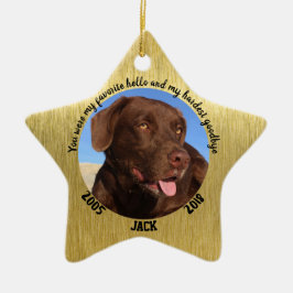 Persoonlijke kerstversiering van de Dog Memorial Keramisch Ornament