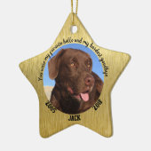 Persoonlijke kerstversiering van de Dog Memorial Keramisch Ornament (Links)