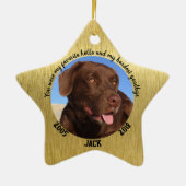 Persoonlijke kerstversiering van de Dog Memorial Keramisch Ornament (Achterkant)