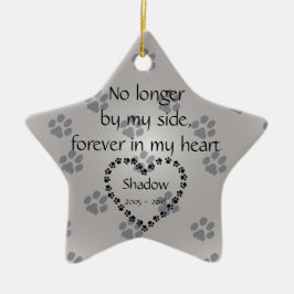 Persoonlijke kerstversiering van de Dog Memorial Keramisch Ornament