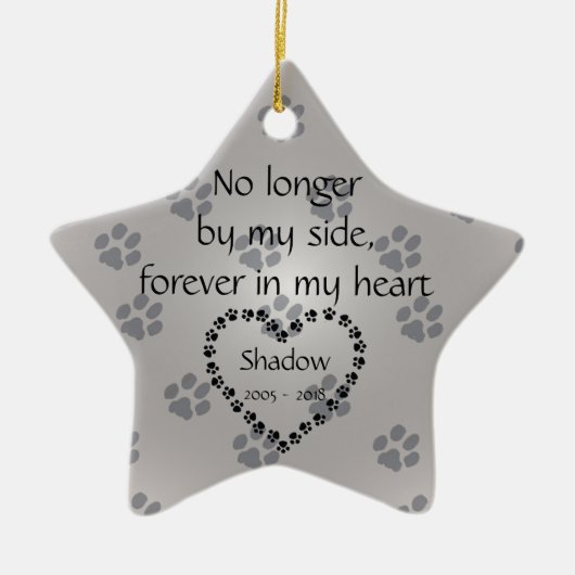 Persoonlijke kerstversiering van de Dog Memorial Keramisch Ornament (Voorkant)