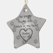 Persoonlijke kerstversiering van de Dog Memorial Keramisch Ornament (Links)
