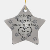 Persoonlijke kerstversiering van de Dog Memorial Keramisch Ornament (Achterkant)