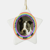 Persoonlijke kerstversiering van de Dog Memorial Keramisch Ornament (Rechts)