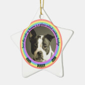 Persoonlijke kerstversiering van de Dog Memorial Keramisch Ornament (Links)