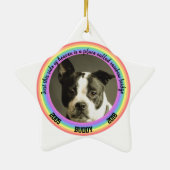 Persoonlijke kerstversiering van de Dog Memorial Keramisch Ornament (Achterkant)