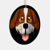 Persoonlijke kerstversiering van een hond keramisch ornament (Rechts)