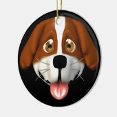 Persoonlijke kerstversiering van een hond keramisch ornament (Links)