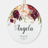 Persoonlijke kerstversiering van Floral Bloemenmei Keramisch Ornament (Links)