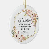 Persoonlijke kerstversiering van Floral Godmoeder Keramisch Ornament (Rechts)