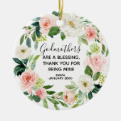 Persoonlijke kerstversiering van Floral Godmoeder Keramisch Ornament (Voorkant)