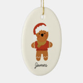 Persoonlijke kerstversiering van het ontbijt Ginge Keramisch Ornament (Rechts)