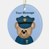 Persoonlijke kerstversiering van politie keramisch ornament (Links)