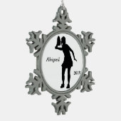 Persoonlijke kerstversiering van Snowflake Tennis Tin Sneeuwvlok Ornament (Links)