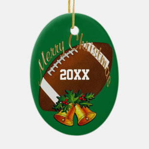 Persoonlijke kerstversiering voor Football JOUW TE Keramisch Ornament