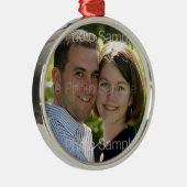 Persoonlijke kerstversiering voor foto's metalen ornament (Rechts)