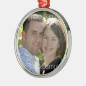 Persoonlijke kerstversiering voor foto's metalen ornament (Links)