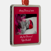 Persoonlijke kerstversiering voor foto's metalen ornament (Rechts)