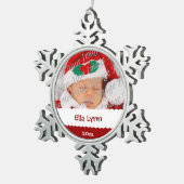 Persoonlijke kerstversiering voor foto's tin sneeuwvlok ornament (Rechts)