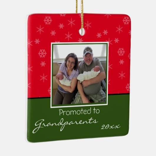 Persoonlijke kerstversiering voor grootouders keramisch ornament (Rechts)