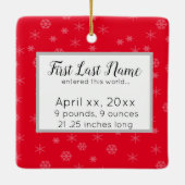 Persoonlijke kerstversiering voor grootouders keramisch ornament (Achterkant)