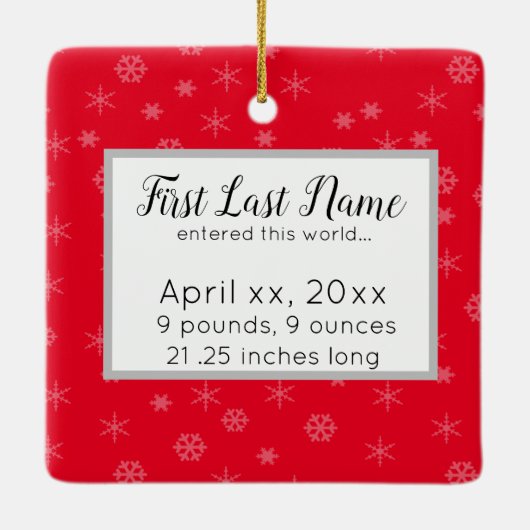 Persoonlijke kerstversiering voor grootouders keramisch ornament (Achterkant)