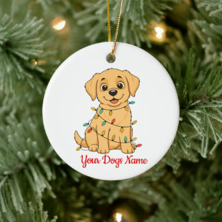 Persoonlijke Kerstversiering voor Huisdieren Voor- Keramisch Ornament