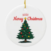 Persoonlijke Kerstversiering voor Kat Keramisch Ornament (Achterkant)