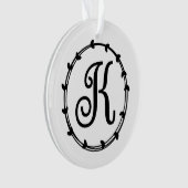 Persoonlijke kerstversiering voor Letter K Ornament (voorkant)