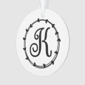 Persoonlijke kerstversiering voor Letter K Ornament (voorkant)