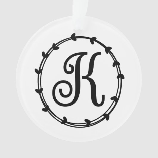 Persoonlijke kerstversiering voor Letter K Ornament (voorkant)