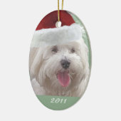 Persoonlijke kerstversiering voor Merry Maltese ke Keramisch Ornament (Links)