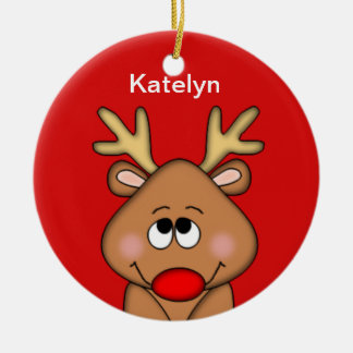 Persoonlijke kerstversiering voor rendieren keramisch ornament