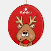 Persoonlijke kerstversiering voor rendieren keramisch ornament (Links)