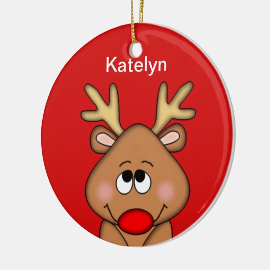 Persoonlijke kerstversiering voor rendieren keramisch ornament (Links)