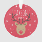 Persoonlijke kerstversiering voor rendieren ornament (voorkant)