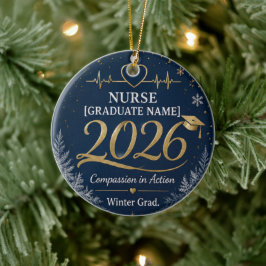 Persoonlijke Kerstversiering voor Verpleegkundige Keramisch Ornament