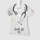 Persoonlijke kerstversiering voor verpleegsters ornament (voorkant)