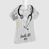 Persoonlijke kerstversiering voor verpleegsters ornament (voorkant)