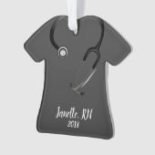 Persoonlijke kerstversiering voor verpleegsters ornament (voorkant)