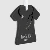 Persoonlijke kerstversiering voor verpleegsters ornament (voorkant)